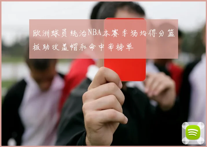 欧洲球员统治NBA本赛季场均得分篮板助攻盖帽和命中率榜单